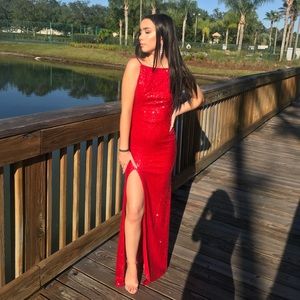 Red prom dress